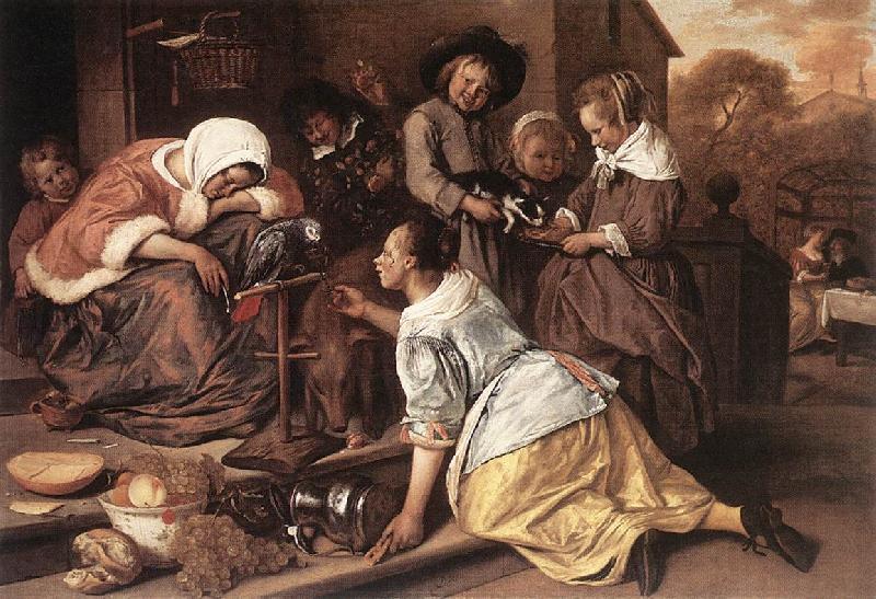 Jan Steen The Effects of Intemperance oil painting image